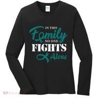 Ovarian Cancer Fight Cancer Ribbon Women's Long Sleeve Shirt thumb 0