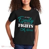 Ovarian Cancer Fight Cancer Ribbon Kids T-Shirt thumb 2