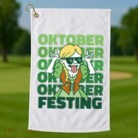 Oktoberfest Celebration Festive German Golf Towel thumb 1