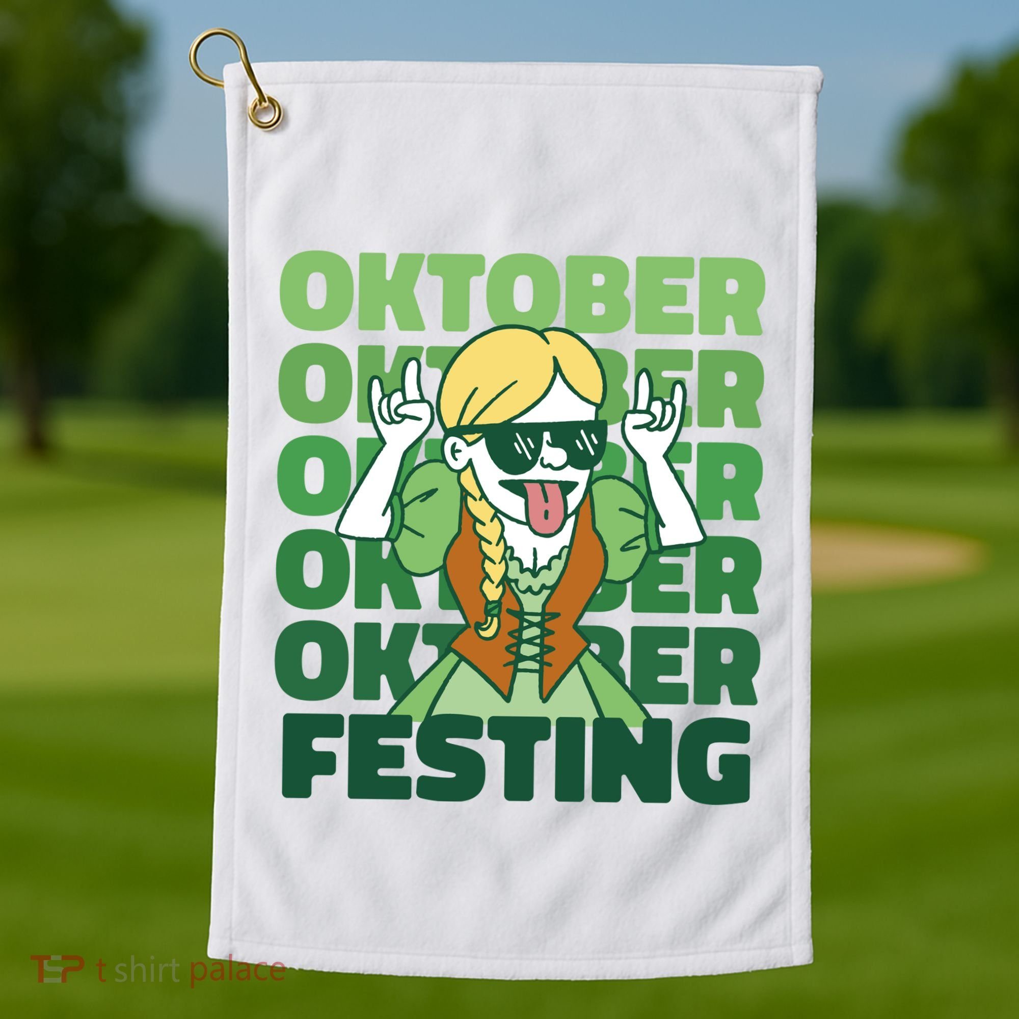Oktoberfest Celebration Festive German Golf Towel