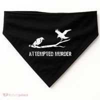 Ornithology Crows Grunge literary readers USA-Made Doggie Bandana thumb 0