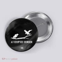 Ornithology Crows Grunge literary readers Button thumb 0