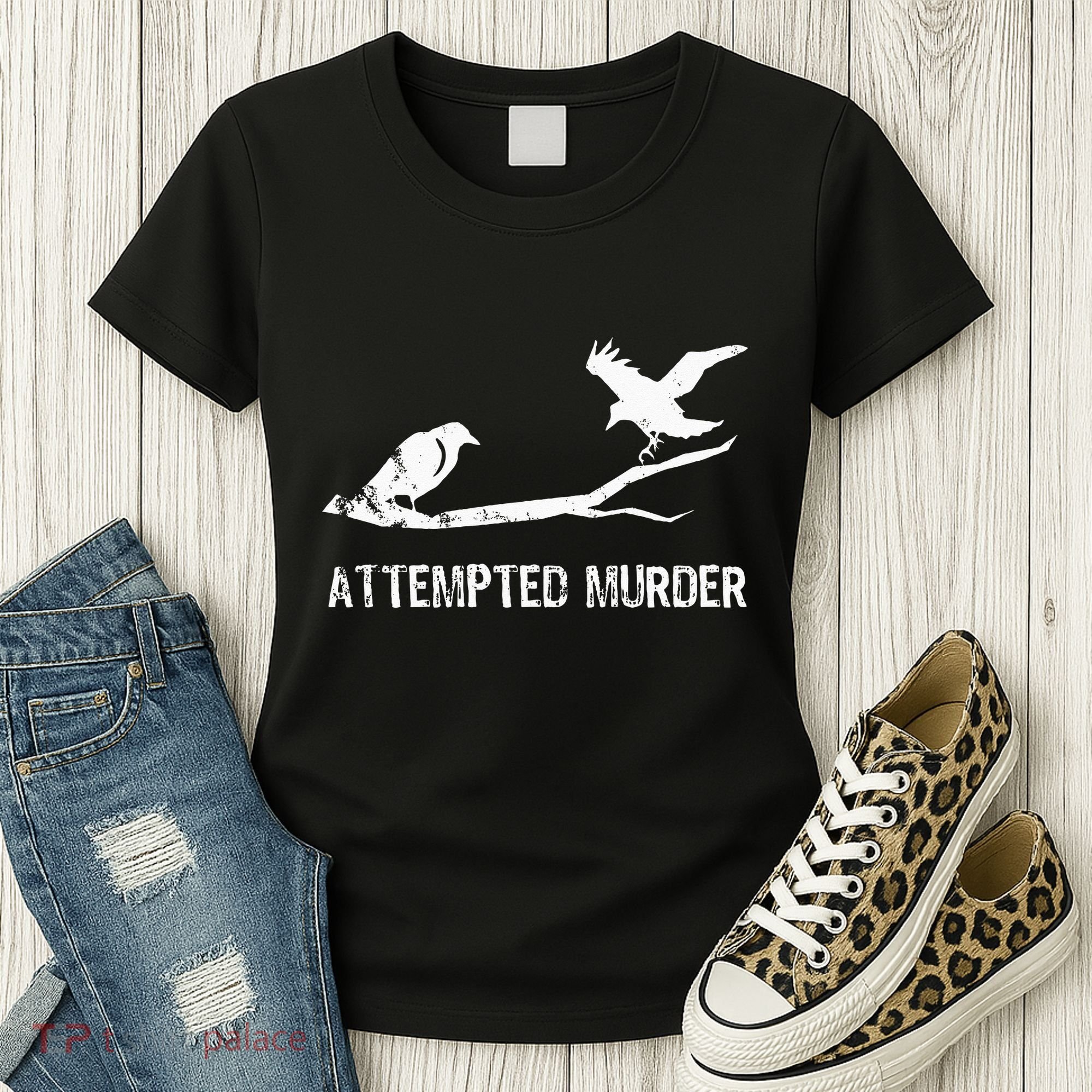 Ornithology Crows Grunge literary readers Women's T-Shirt