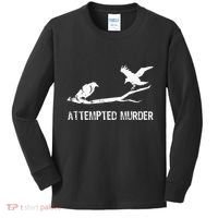 Ornithology Crows Grunge literary readers Kids Long Sleeve Shirt thumb 0