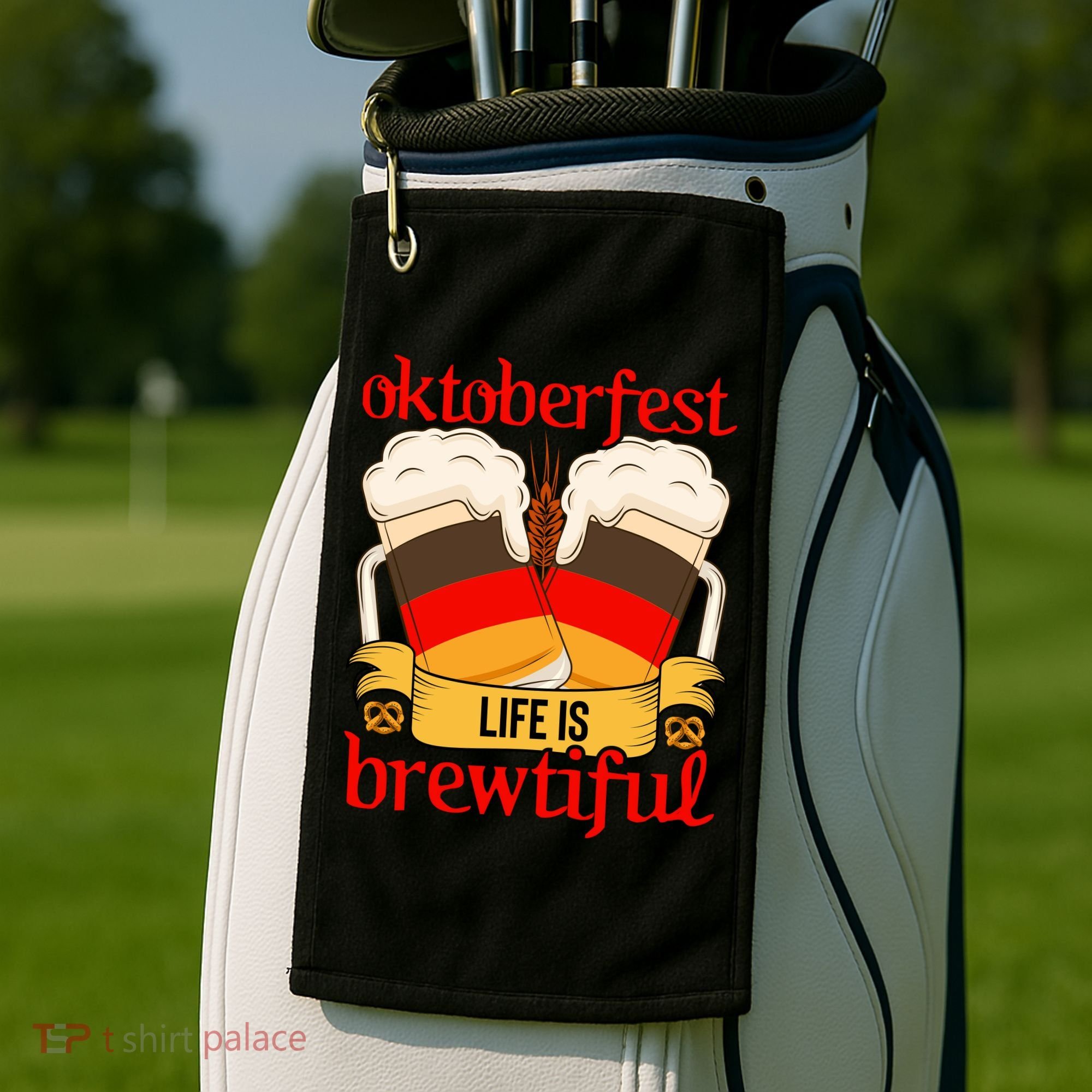 Oktoberfest Celebration Graphic Golf Towel
