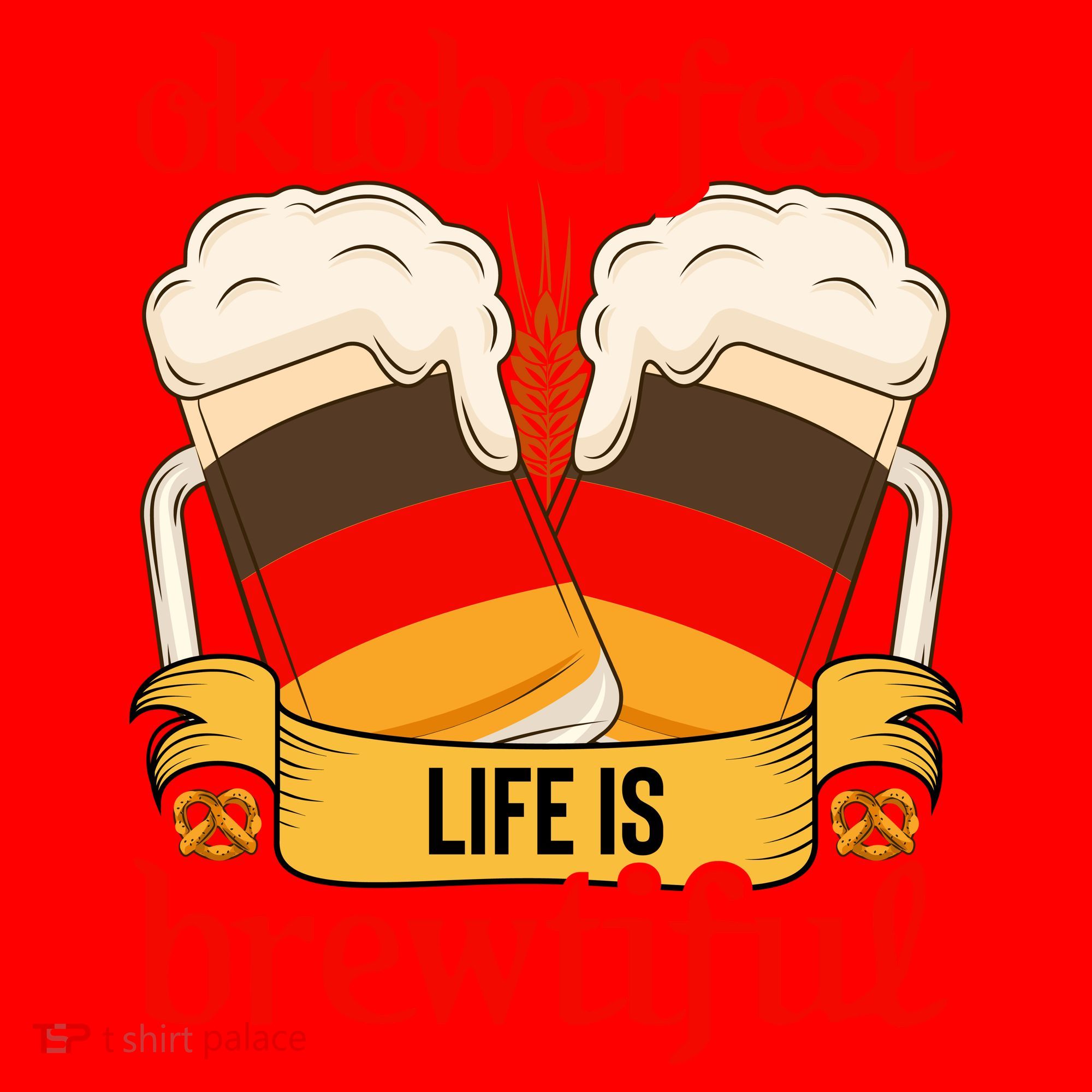 Oktoberfest Celebration Graphic Santa Hat