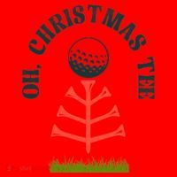 Oh Christmas Tee Golf Tree Funny  Santa Hat thumb 1
