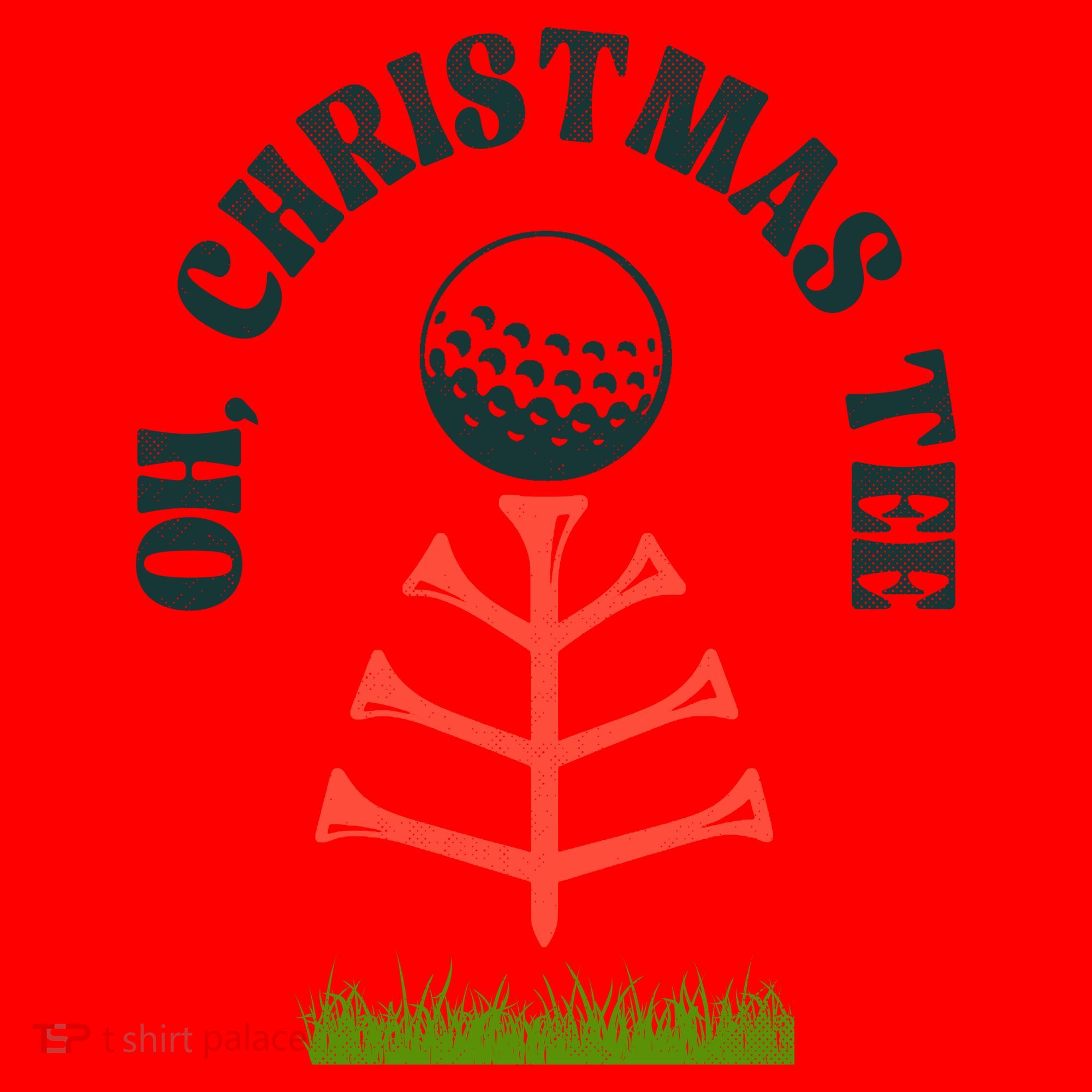 Oh Christmas Tee Golf Tree Funny  Santa Hat