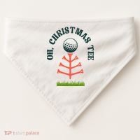 Oh Christmas Tee Golf Tree Funny  USA-Made Doggie Bandana thumb 0