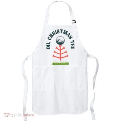 Oh Christmas Tee Golf Tree Funny  Apron