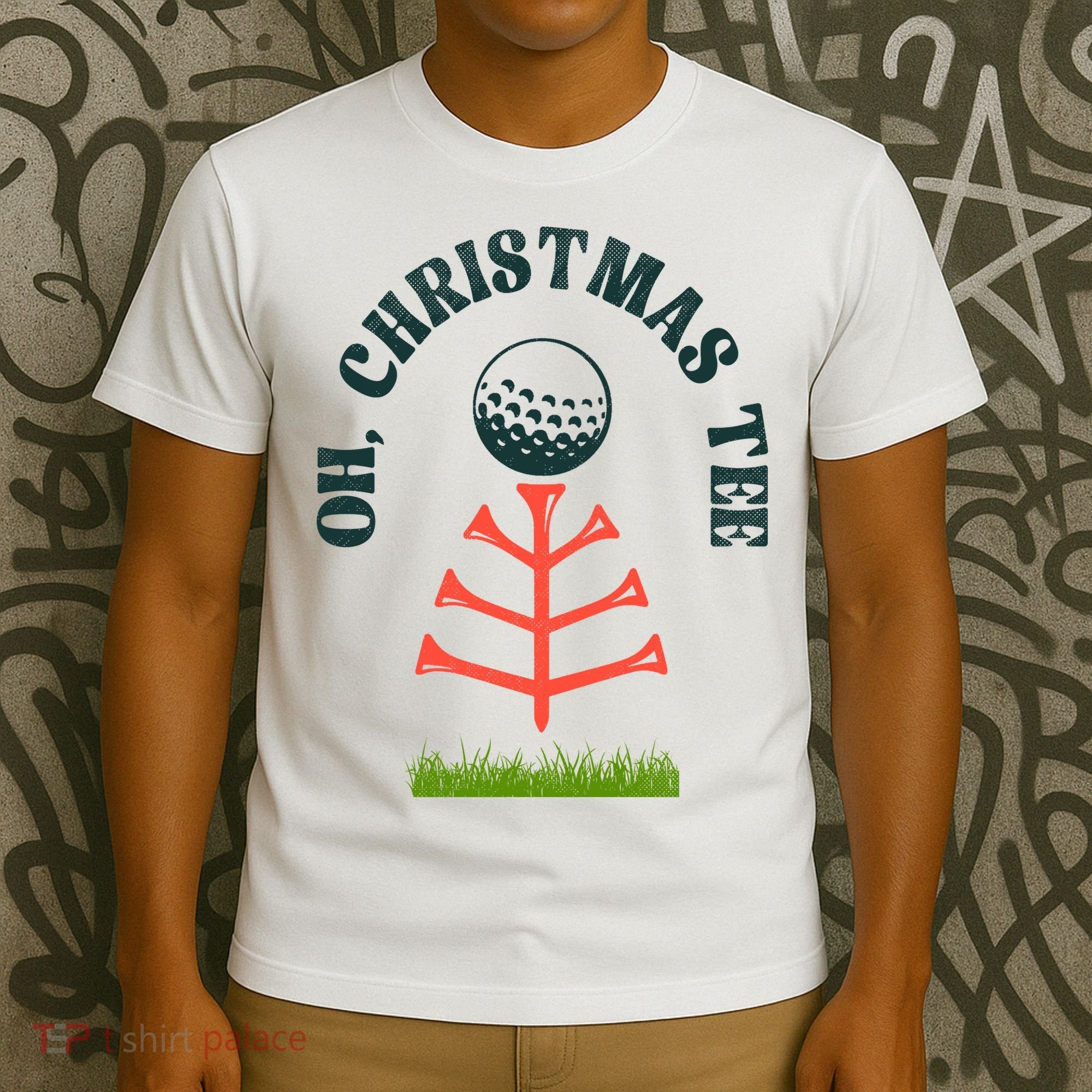 Oh Christmas Tee Golf Tree Funny  T-Shirt