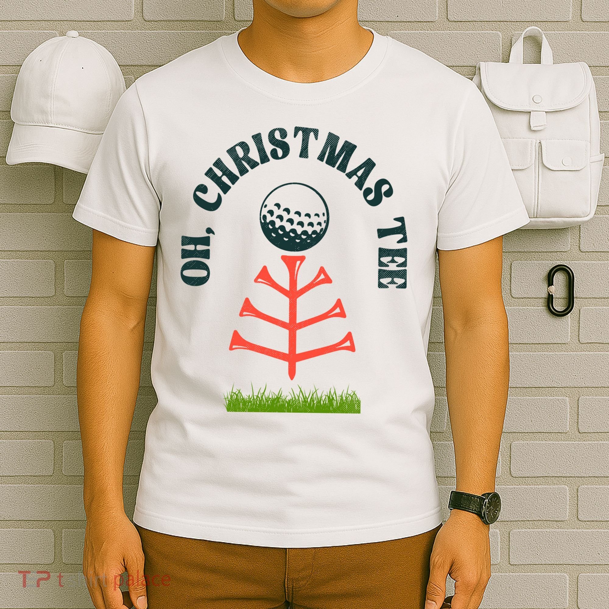 Oh Christmas Tee Golf Tree Funny  T-Shirt
