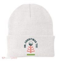 Oh Christmas Tee Golf Tree Funny  Beanie thumb 0