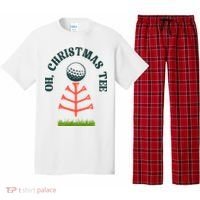 Oh Christmas Tee Golf Tree Funny  Pajama Set thumb 0