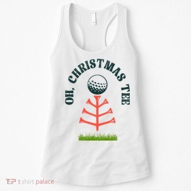 Oh Christmas Tee Golf Tree Funny  Women's Tank Top