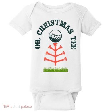 Oh Christmas Tee Golf Tree Funny  Baby Bodysuit