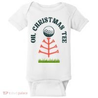 Oh Christmas Tee Golf Tree Funny  Baby Bodysuit thumb 0
