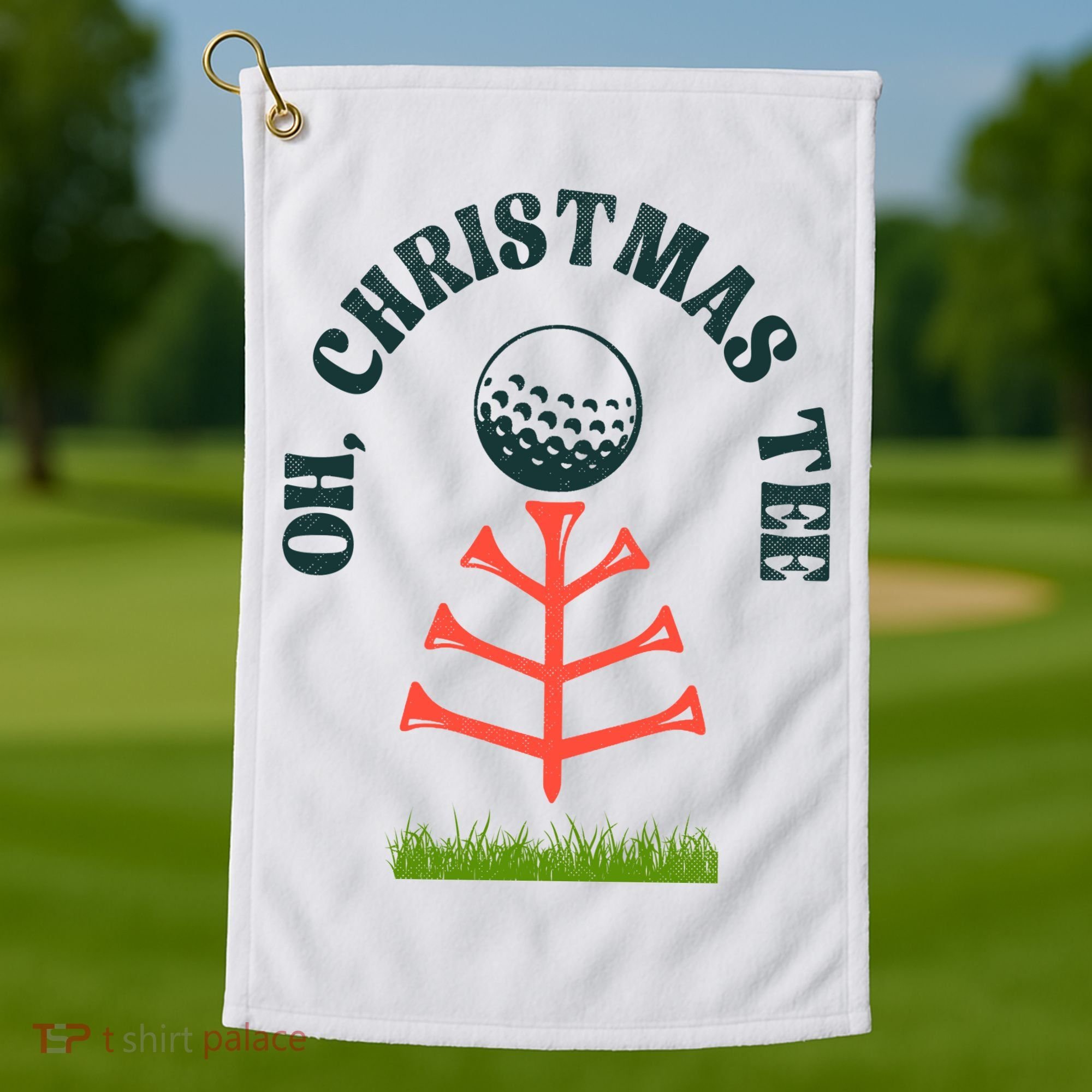 Oh Christmas Tee Golf Tree Funny  Golf Towel