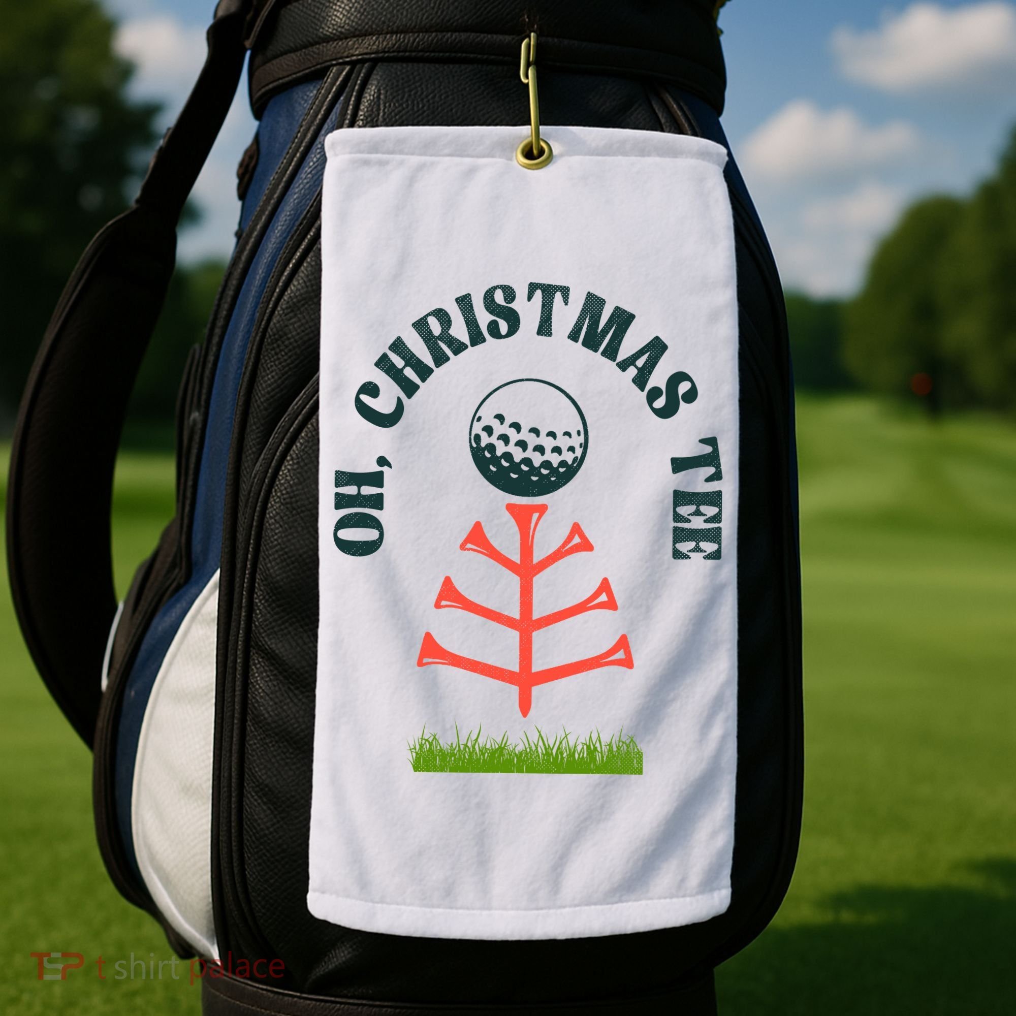 Oh Christmas Tee Golf Tree Funny  Golf Towel