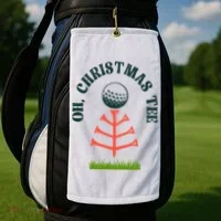 Oh Christmas Tee Golf Tree Funny  Golf Towel thumb 2