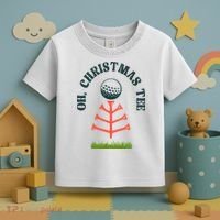 Oh Christmas Tee Golf Tree Funny  Toddler T-Shirt thumb 3