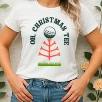 Oh Christmas Tee Golf Tree Funny  Women's T-Shirt thumb 2