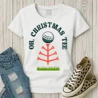 Oh Christmas Tee Golf Tree Funny  Women's T-Shirt thumb 3