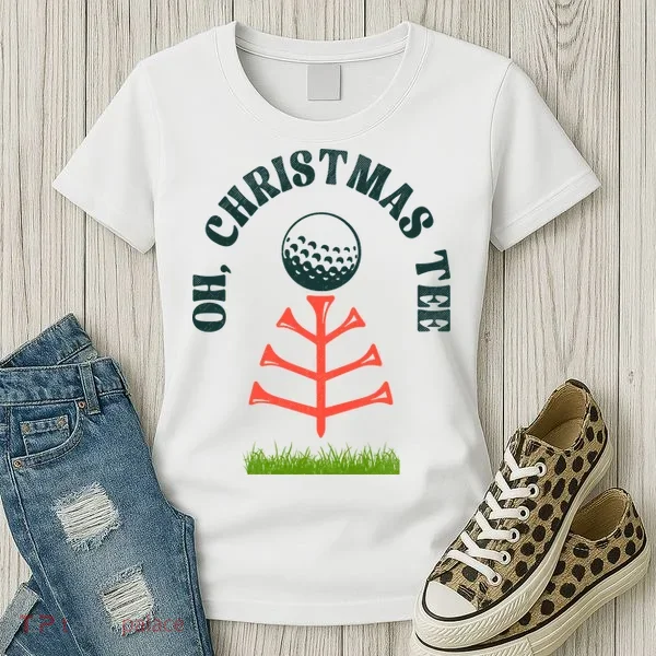Oh Christmas Tee Golf Tree Funny  Women's T-Shirt