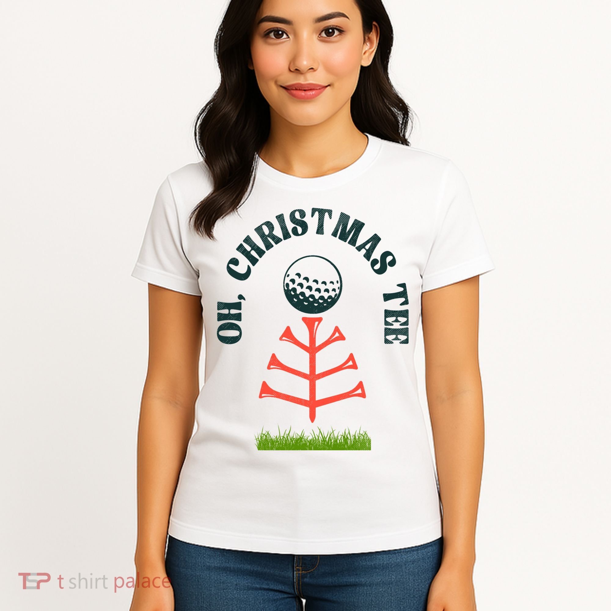 Oh Christmas Tee Golf Tree Funny  Women's T-Shirt