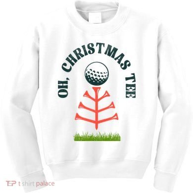 Oh Christmas Tee Golf Tree Funny  Kids Sweatshirt