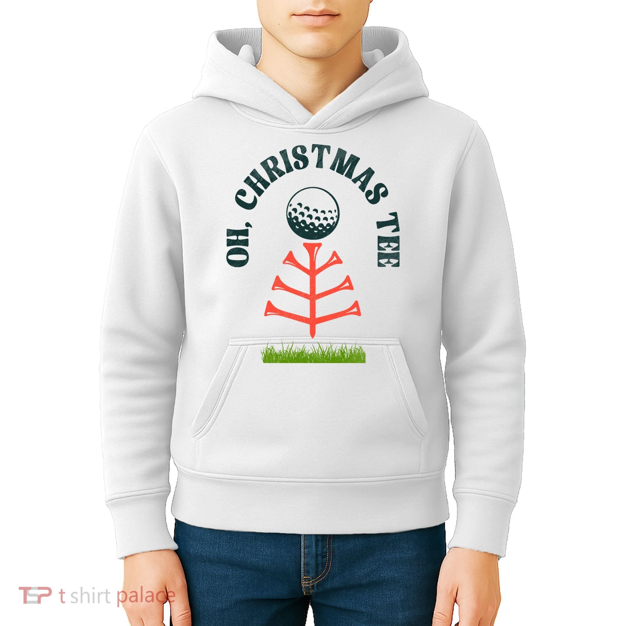 Oh Christmas Tee Golf Tree Funny  Kids Hoodie