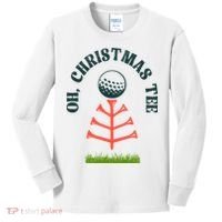 Oh Christmas Tee Golf Tree Funny  Kids Long Sleeve Shirt thumb 0