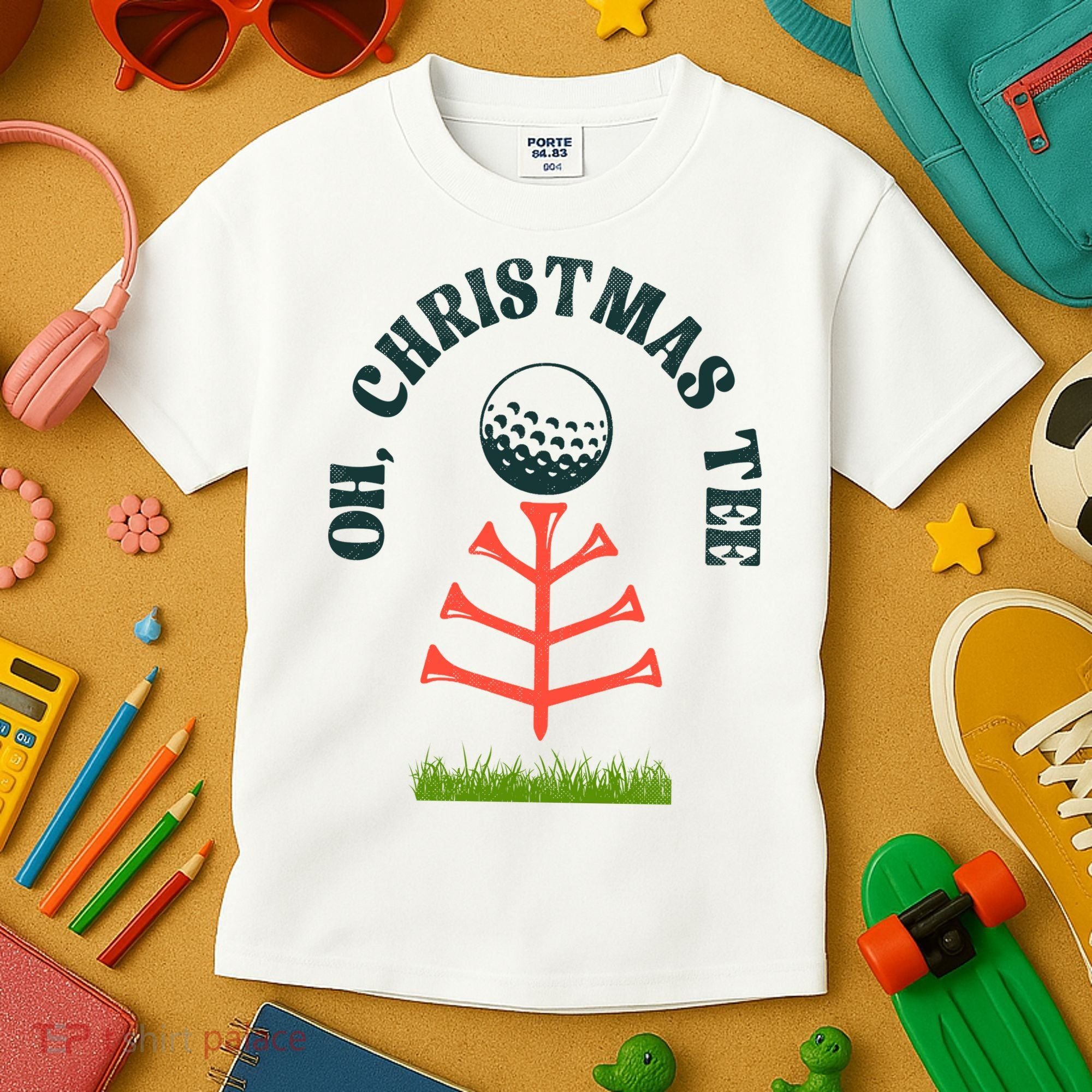 Oh Christmas Tee Golf Tree Funny  Kids T-Shirt