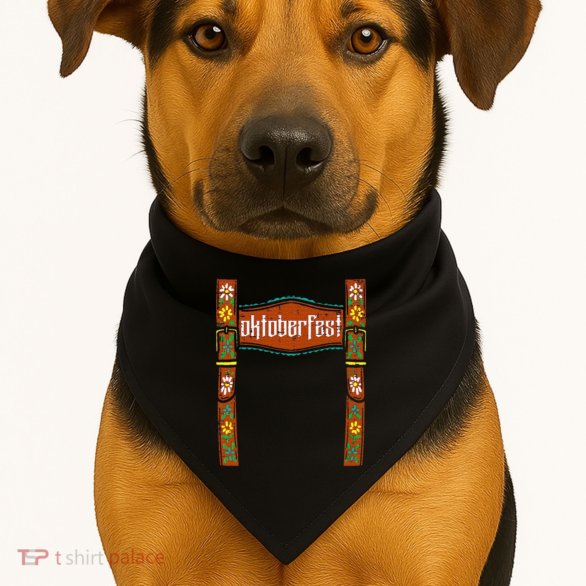 oktoberfest cute german bavarian USA-Made Doggie Bandana