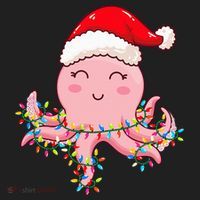 Octopus Christmas Hat Festive Holiday Gift for Octopus Lovers Hat thumb 2