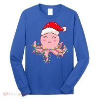 Octopus Christmas Hat Festive Holiday Gift for Octopus Lovers Long Sleeve Shirt thumb 0