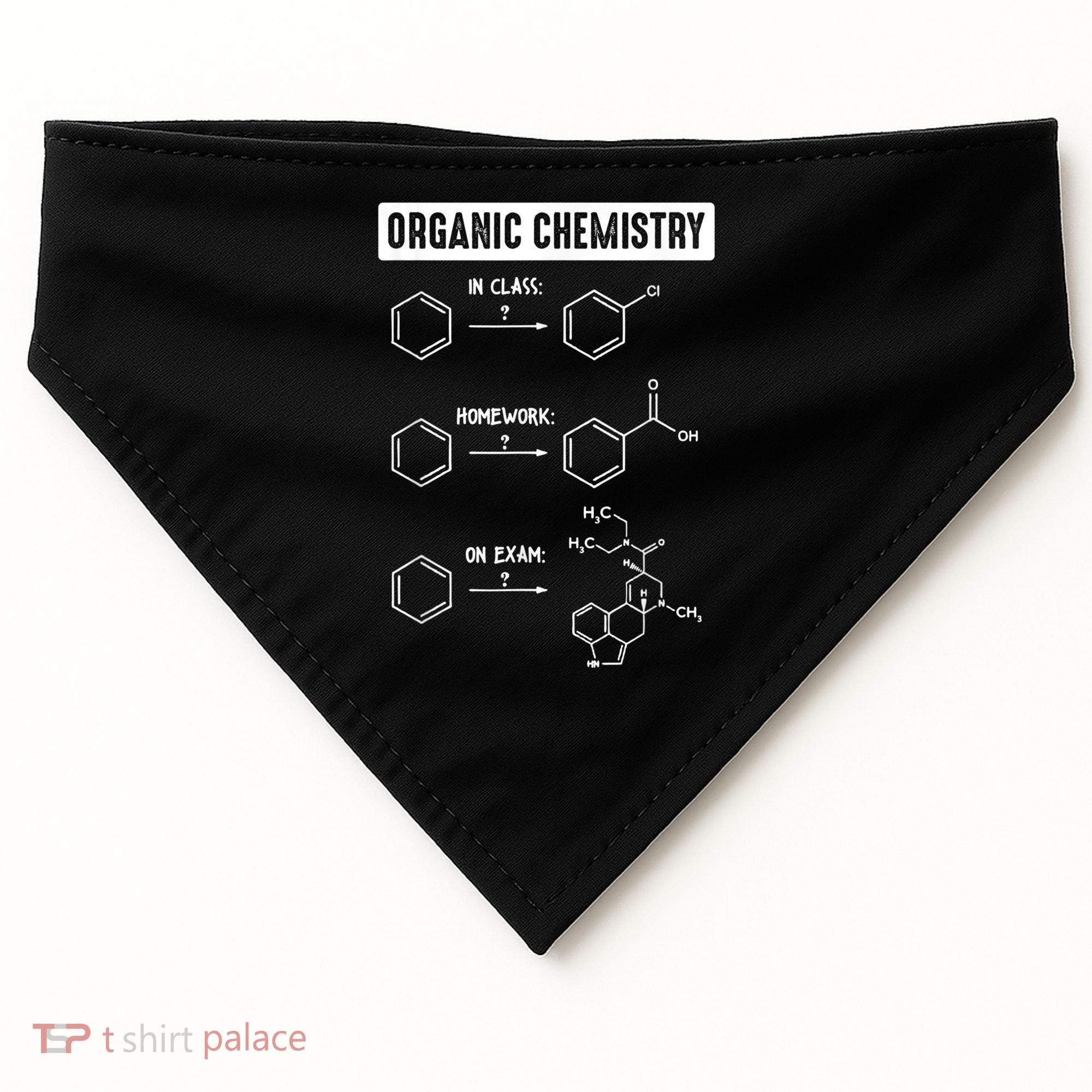 Organic Chemistry In Class Homework On Exam USA-Made Doggie Bandana