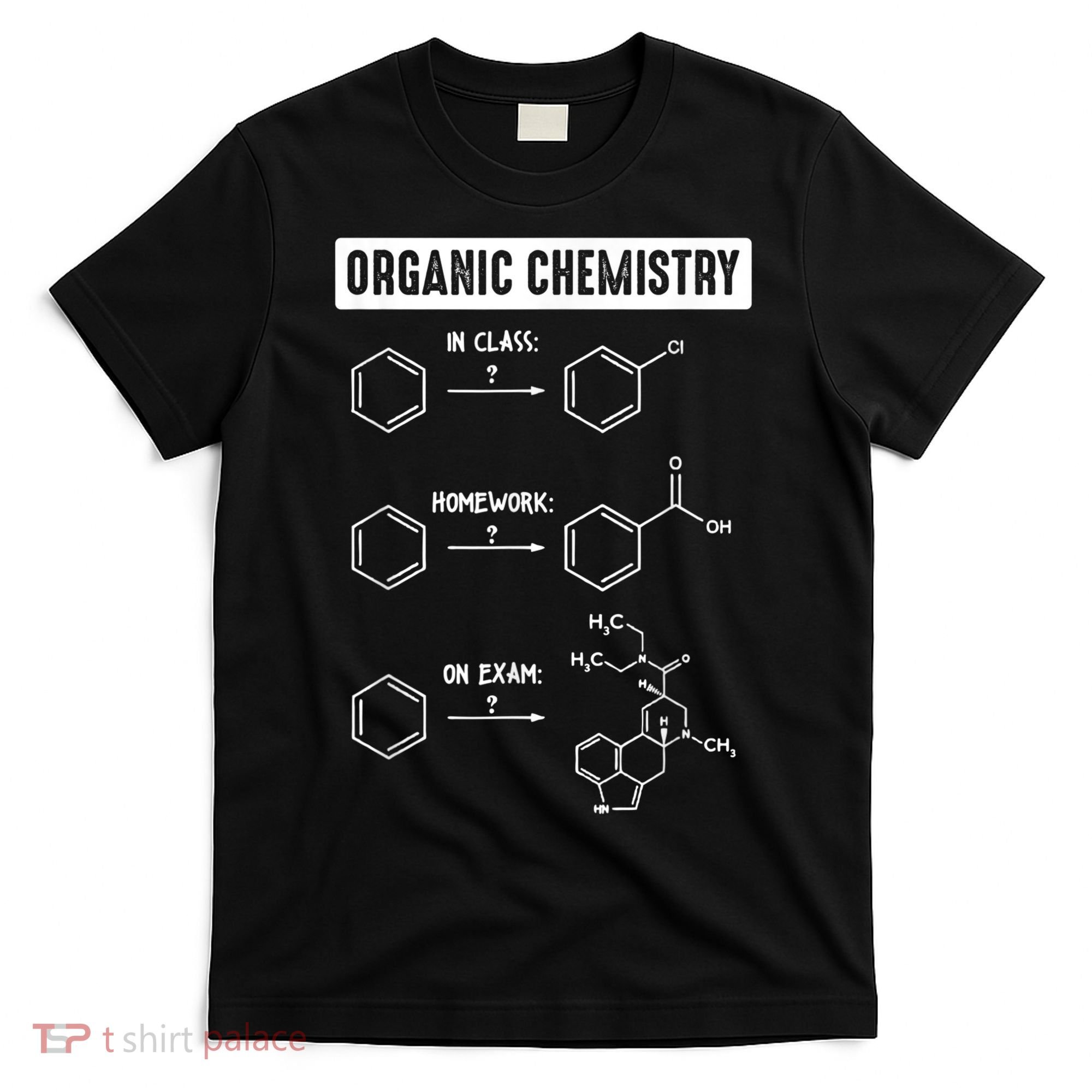 Organic Chemistry In Class Homework On Exam T-Shirt