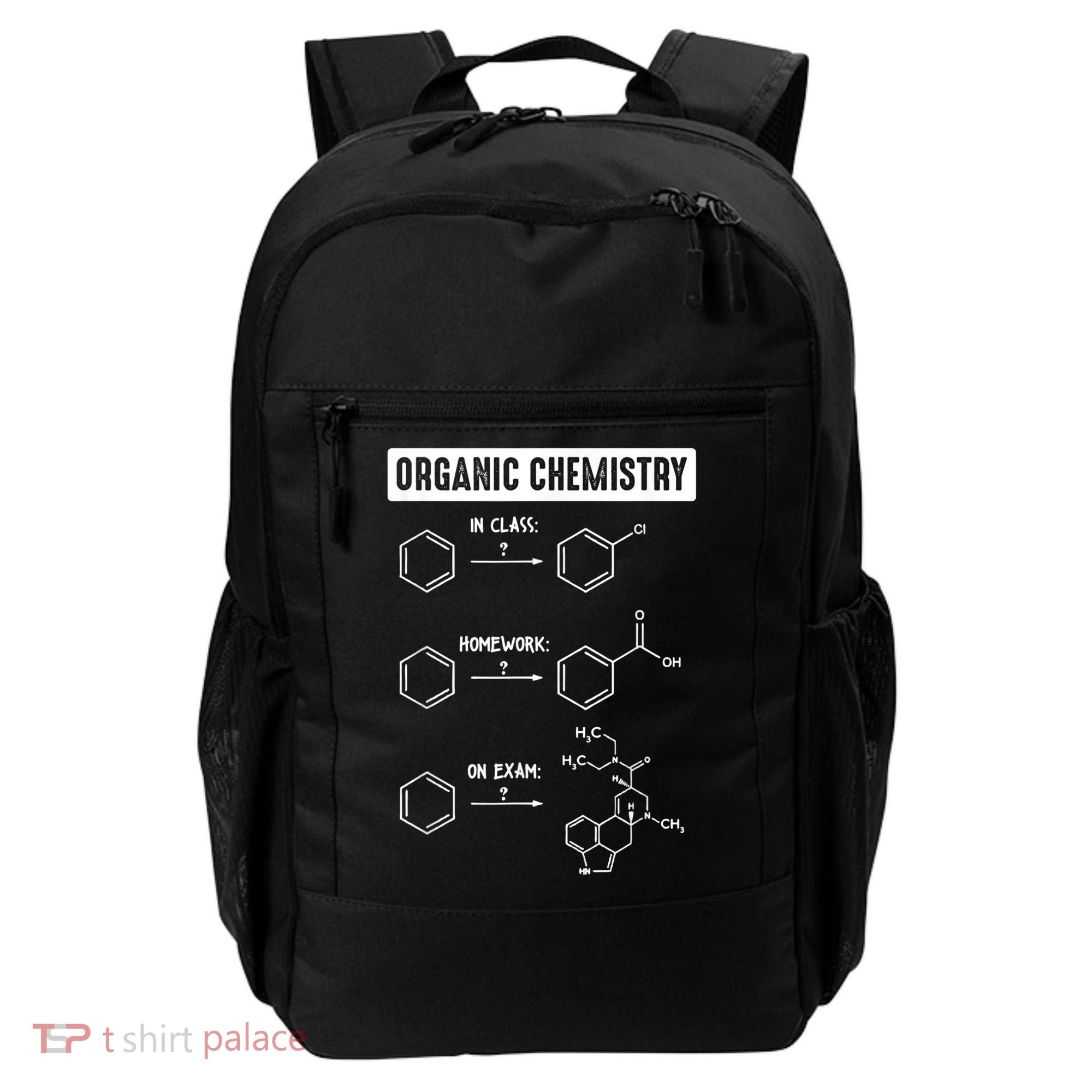 Organic Chemistry In Class Homework On Exam Backpack