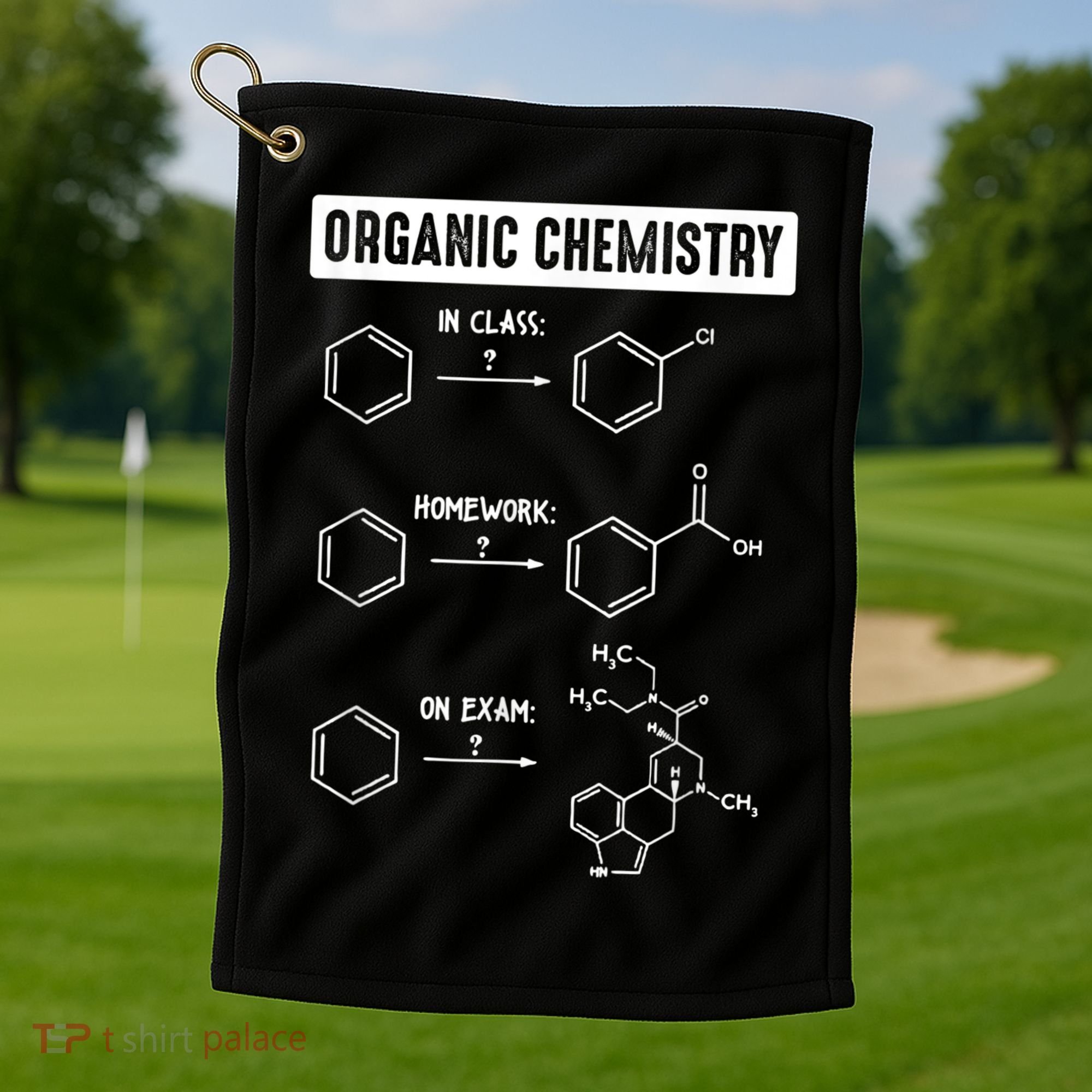 Organic Chemistry In Class Homework On Exam Golf Towel