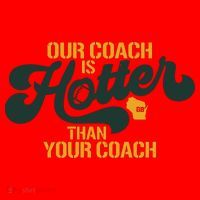 Our Coach Is Hotter Than Your Coach Football Santa Hat thumb 1