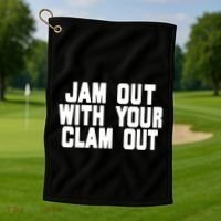 Olivia ChowS Jam Out With Your Clam Out Golf Towel thumb 1