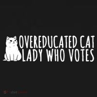 Overeducated Cat Lady Who Votes Kamala Harris 2024 Ornament thumb 1