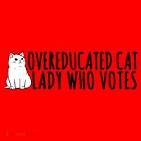 Overeducated Cat Lady Who Votes Kamala Harris 2024 Santa Hat thumb 1