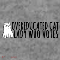 Overeducated Cat Lady Who Votes Kamala Harris 2024 Doggie Tank thumb 3