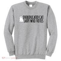 Overeducated Cat Lady Who Votes Kamala Harris 2024 Sweatshirt thumb 0