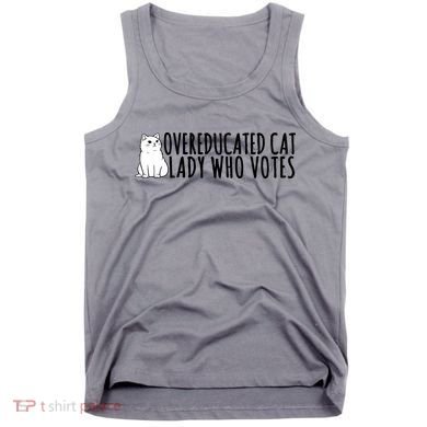 Overeducated Cat Lady Who Votes Kamala Harris 2024 Tank Top