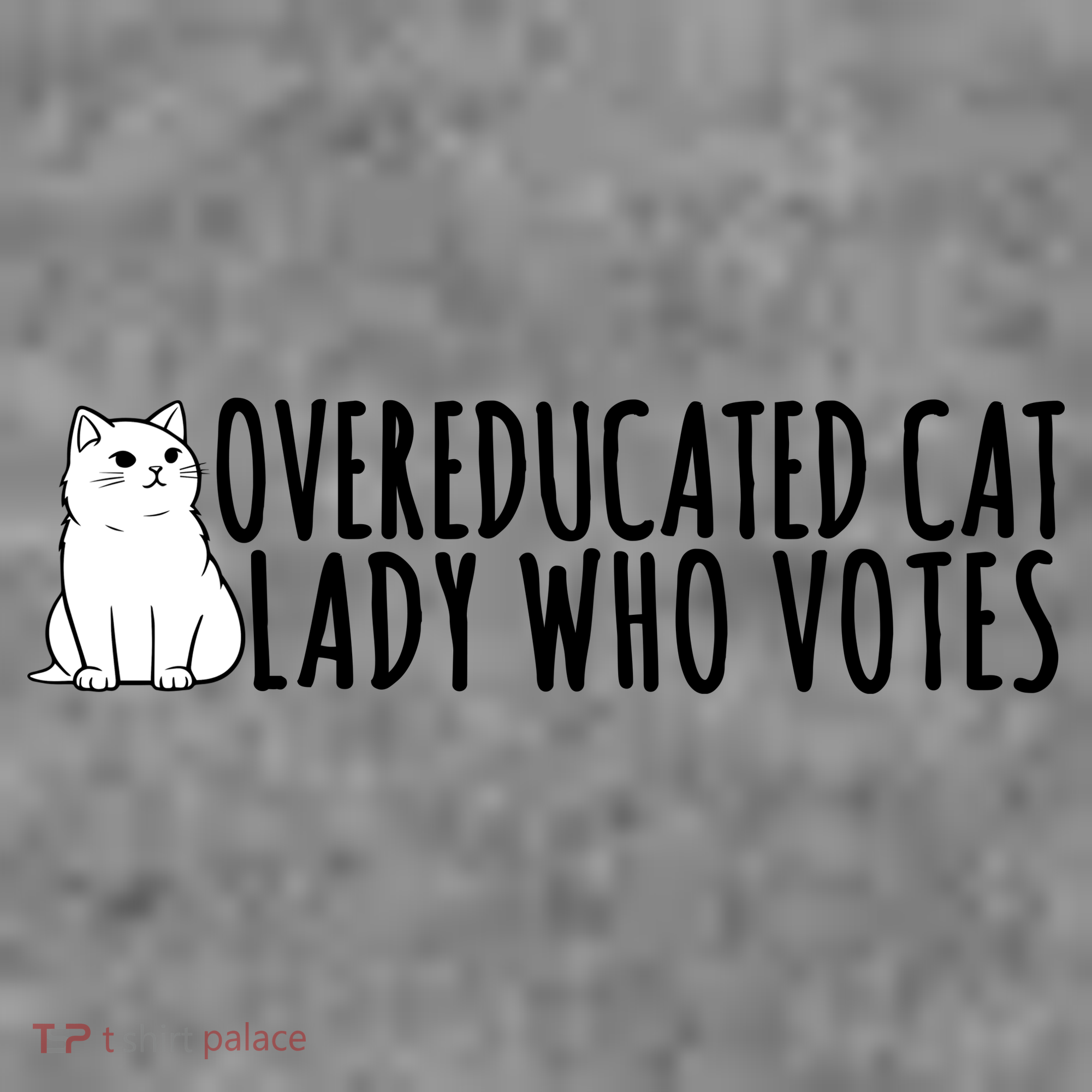 Overeducated Cat Lady Who Votes Kamala Harris 2024 Kids T-Shirt