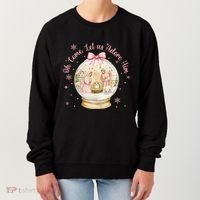 Oh Come Let Us Adore Him Jesus Nativity Scene Coquette Bow Gift Women's Sweatshirt thumb 0