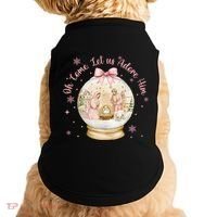 Oh Come Let Us Adore Him Jesus Nativity Scene Coquette Bow Gift Doggie Tank thumb 0